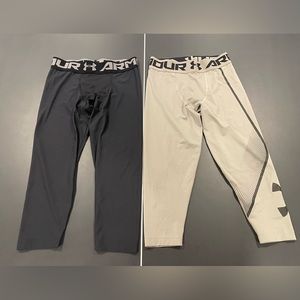 Under Armour Compression Pants (2 Pair) Mens Medium
